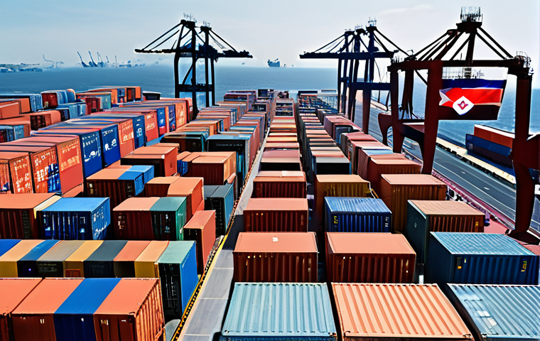 **Prompt:** A customs broker, confidently navigating a complex global trade network, represented by interconnected shipping containers and flags of various nations. The scene highlights the importance of expertise in customs regulations and international trade. Emphasize professionalism and problem-solving skills.