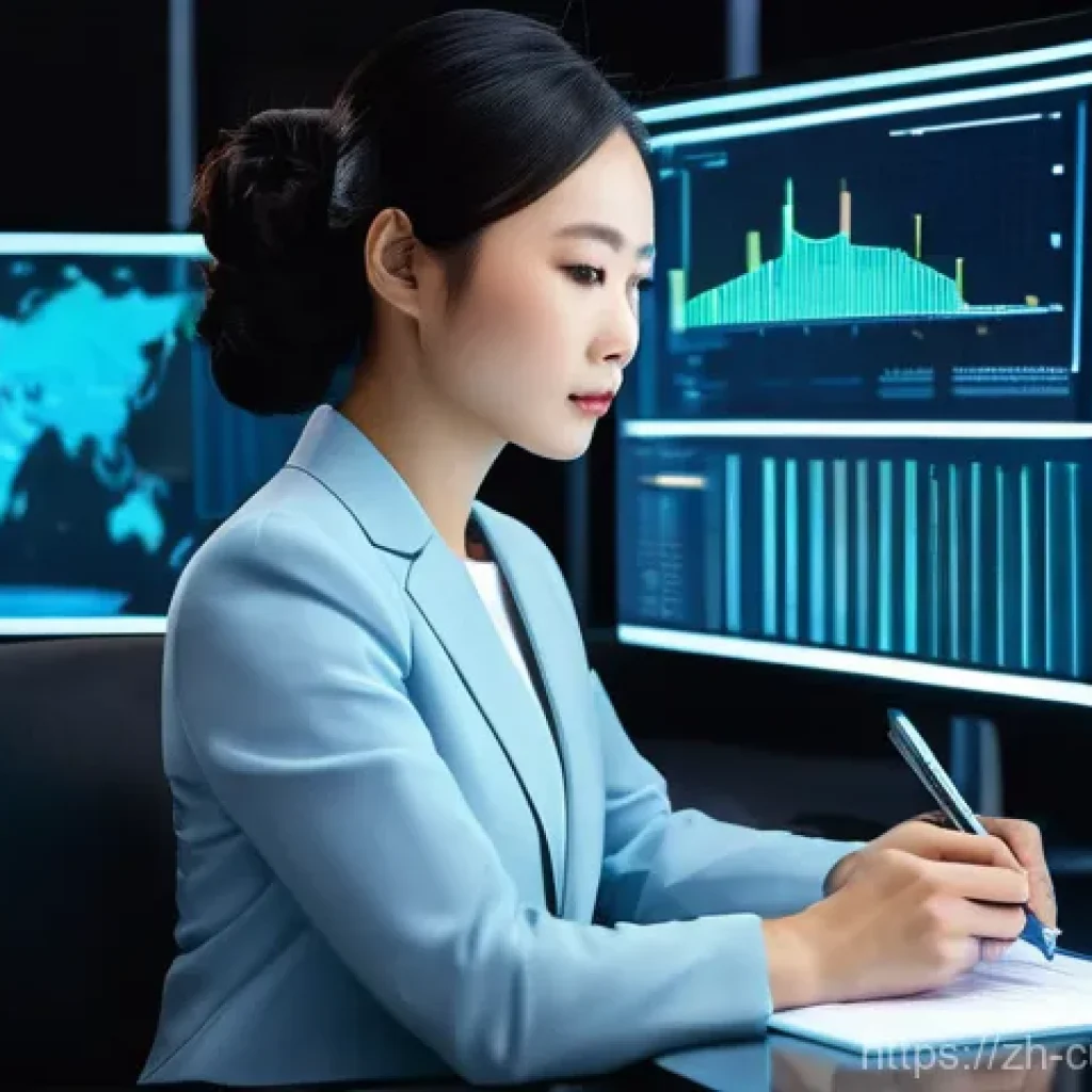 관세사로서의 윤리적 책임 - **Prompt: The Meticulous Digital Professional**
A highly detailed, realistic image of a focused ...
