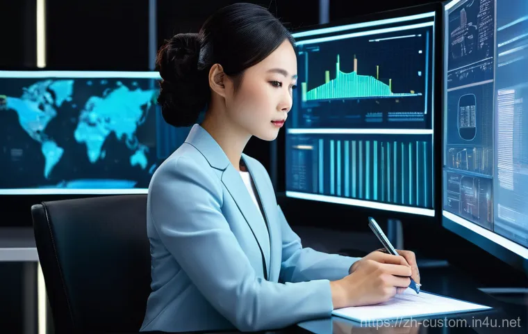 관세사로서의 윤리적 책임 - **Prompt: The Meticulous Digital Professional**
    A highly detailed, realistic image of a focused ...