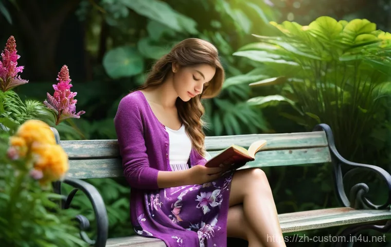 관세사 시험 교재 추천 - **Prompt:** A tranquil scene depicting a young woman, around 25 years old, sitting gracefully on a w...