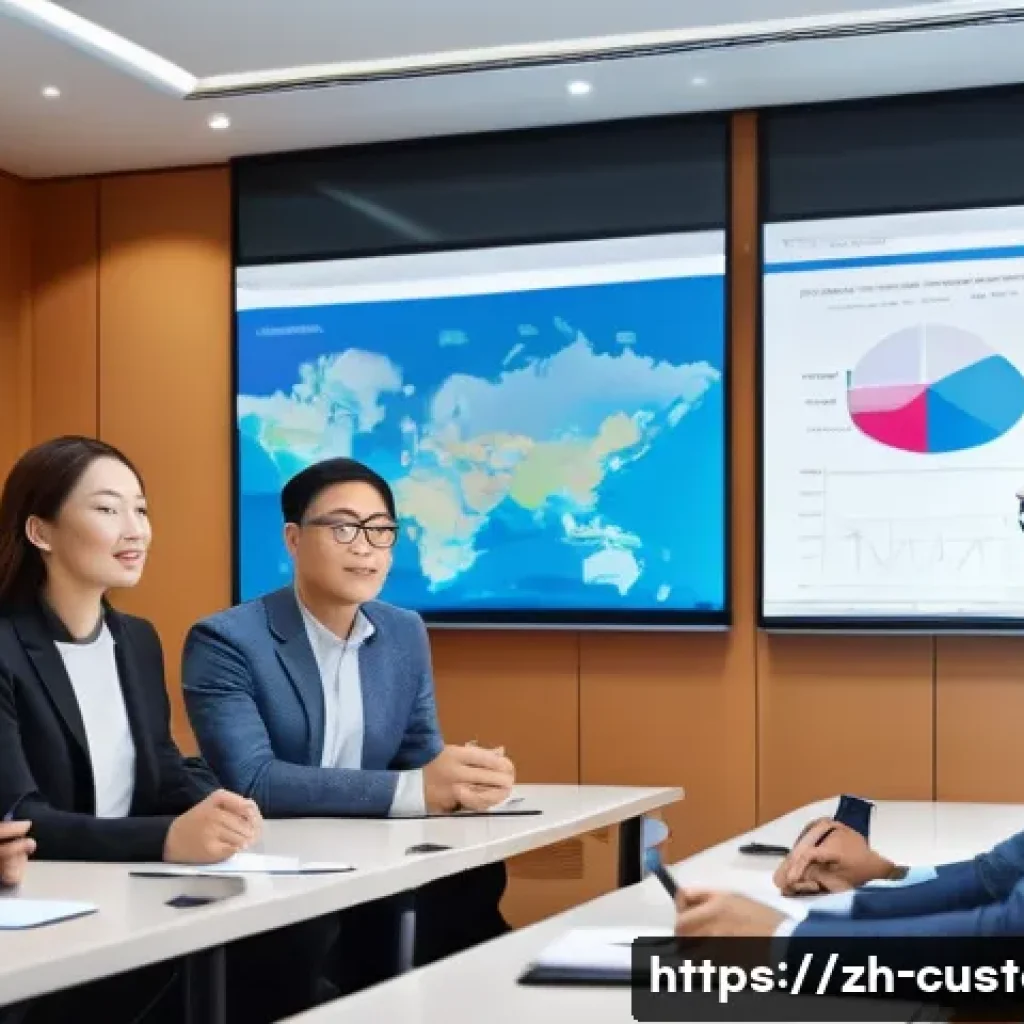 관세사 관련 세미나 및 학회 - A modern conference room scene showing a diverse group of professionals attentively participating in...