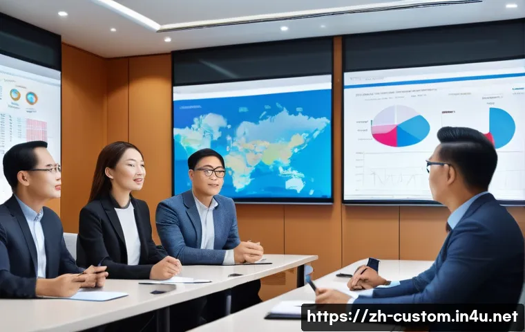 관세사 관련 세미나 및 학회 - A modern conference room scene showing a diverse group of professionals attentively participating in...