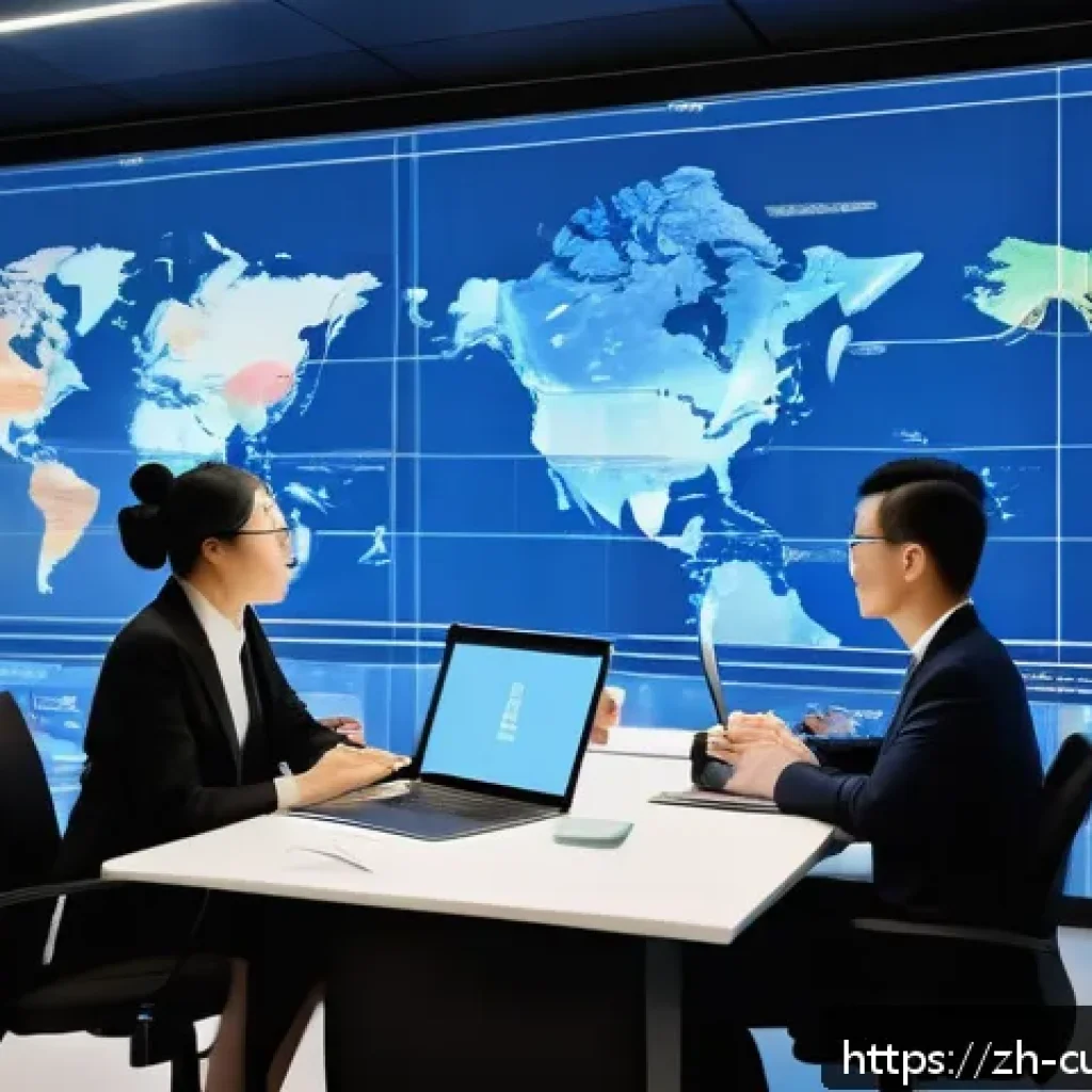 관세사와 글로벌 무역 트렌드 - A modern corporate office scene showcasing a diverse international team of business professionals an...