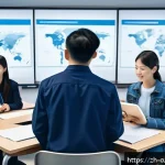 관세사 시험 최신 출제 경향 - A detailed modern classroom scene focused on international trade and customs law exam preparation, f...