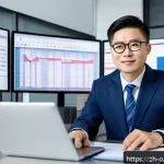 관세사와 외국어 능력의 중요성 - A professional customs broker in a modern office setting, actively communicating with international ...