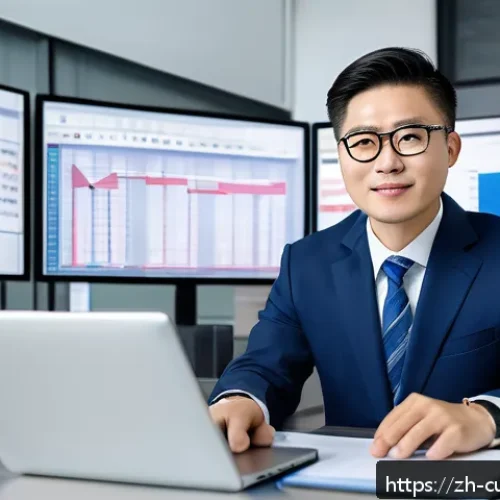 관세사와 외국어 능력의 중요성 - A professional customs broker in a modern office setting, actively communicating with international ...